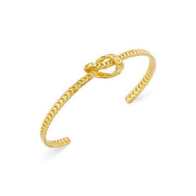 Textured Knot Open Bangle
