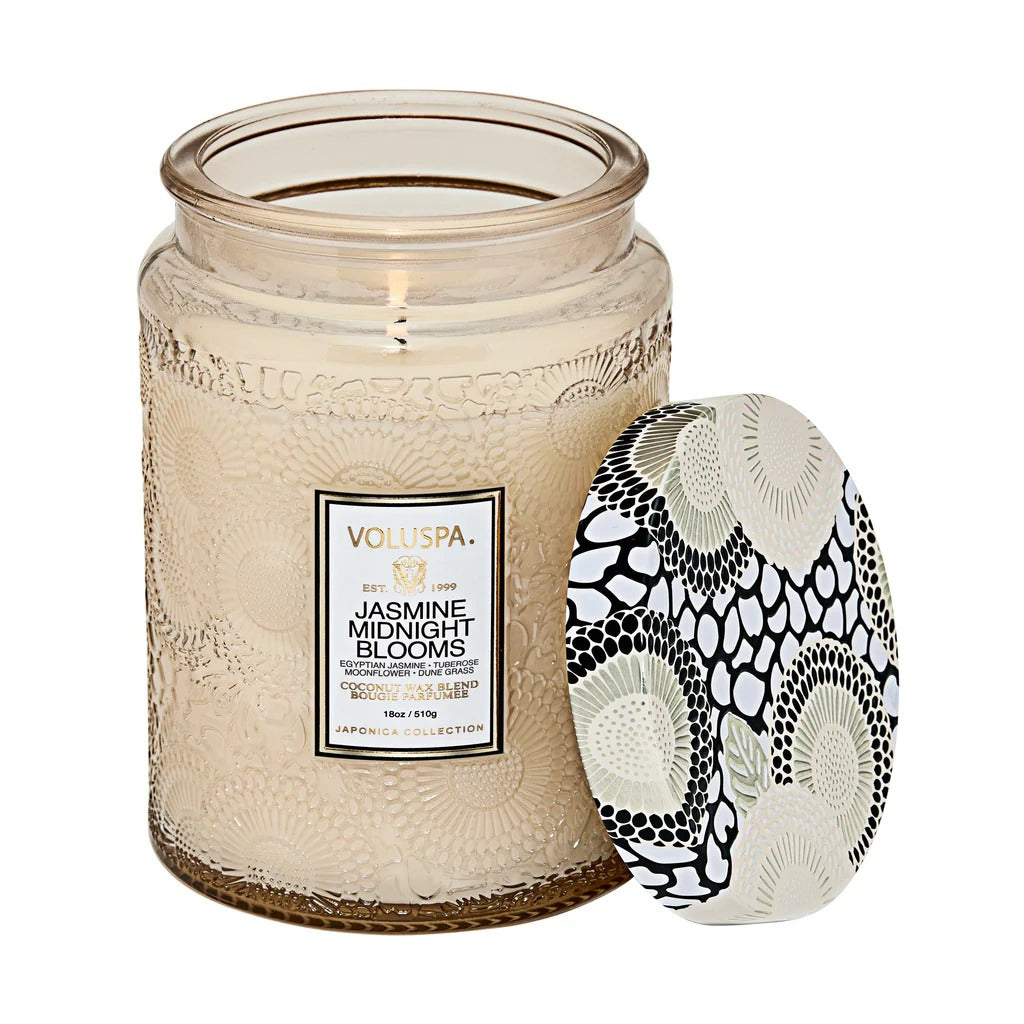Jasmine Midnight Blooms Large Jar Candle 100t