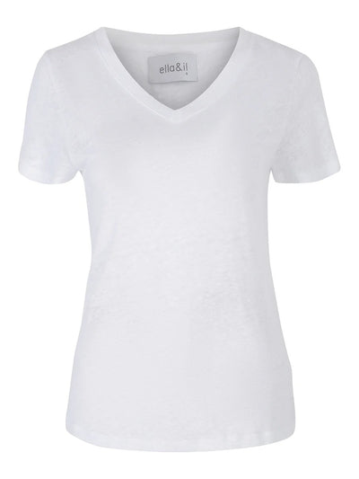 Alethe linen tee white