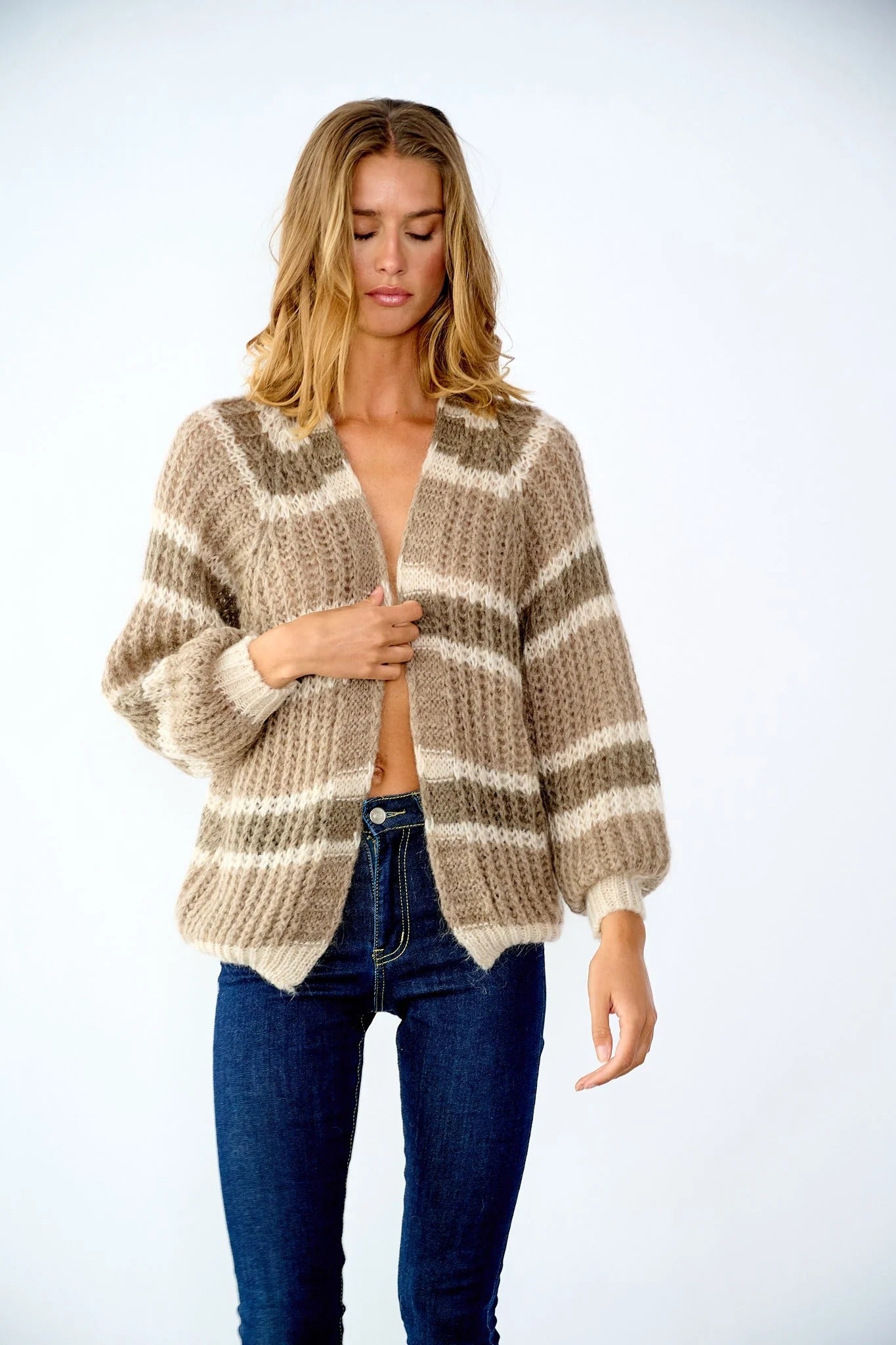 Vera Knit Cardigan Brown/Camel/Sand