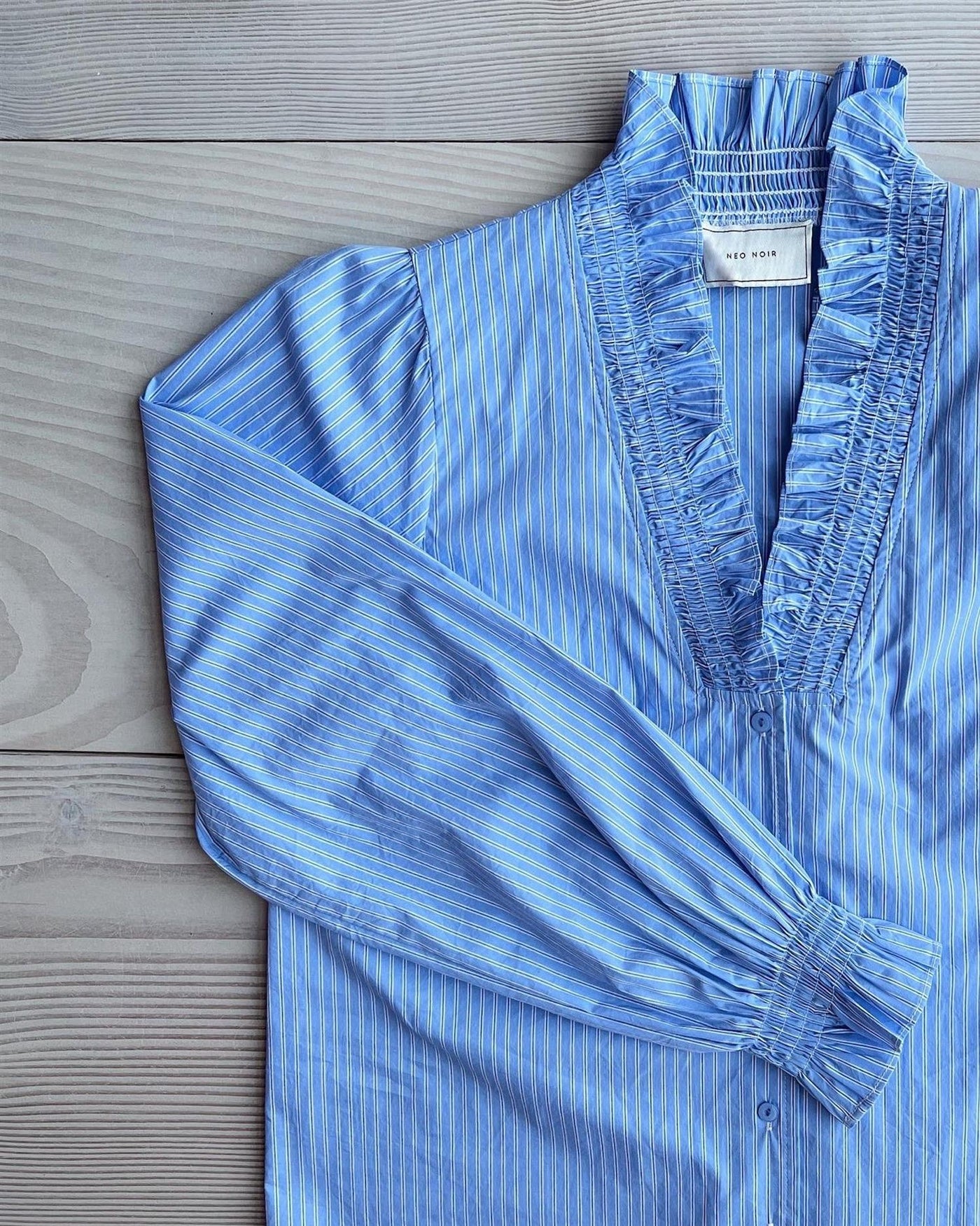 Brielle Stripe Shirt Light Blue