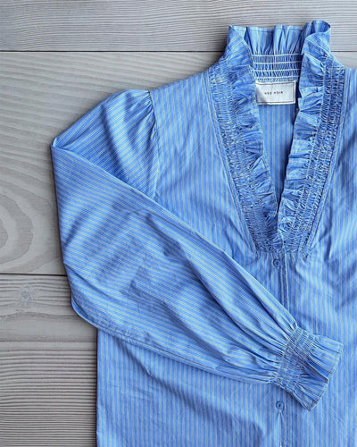 Brielle Stripe Shirt Light Blue