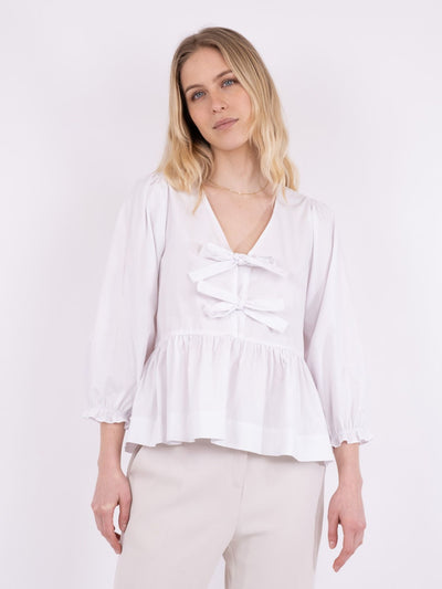 Bella Solid Blouse White