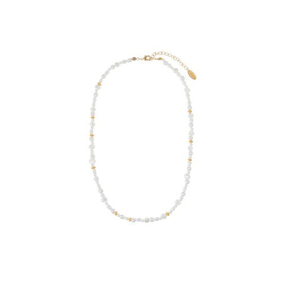 ORELIA MIXED PEARL & GOLD BEAD NECKLACE