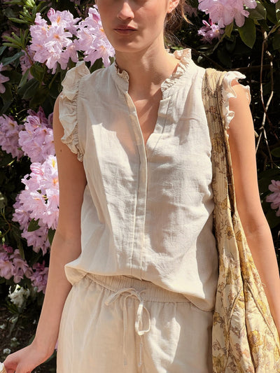Siona Linen Top Sand