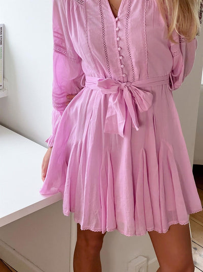 Birgitte S Voile Dress Rose