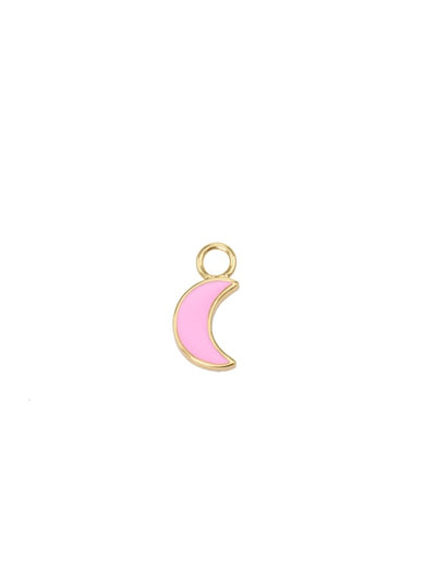 Elise coated charm Pink & White