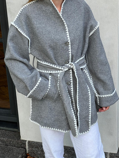 Frenchie Wool Jacket Dark grey melange