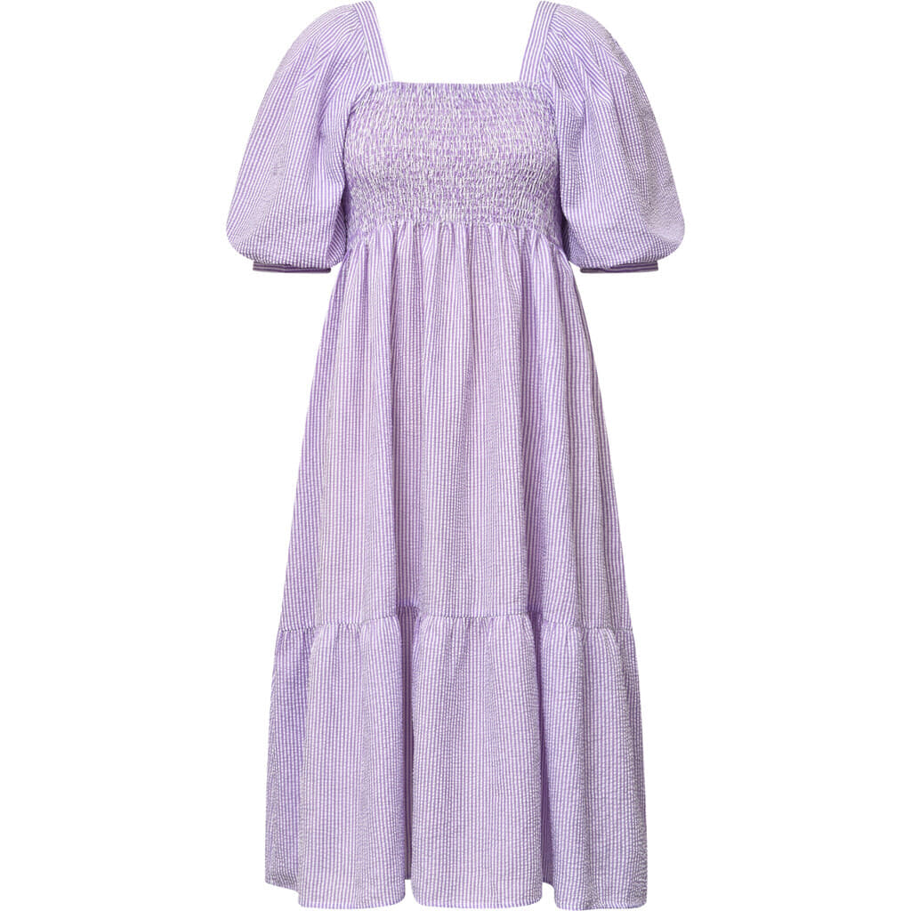 Cheri stripe dress Purple/white