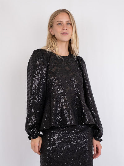 Rizzo Sequins Blouse Black