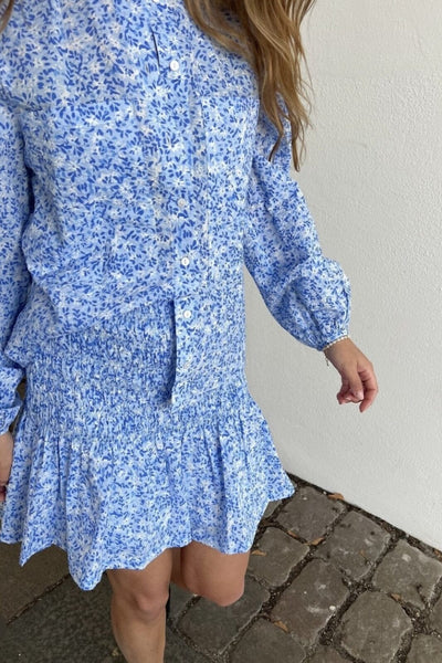 Chrystal skirt Blue Printed