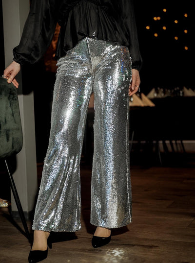 Sequins Flared Pants